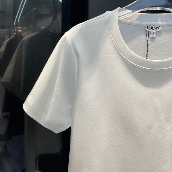 可愛いロエベ 偽物 アナグラム コットン Tシャツ 2色 lor28108